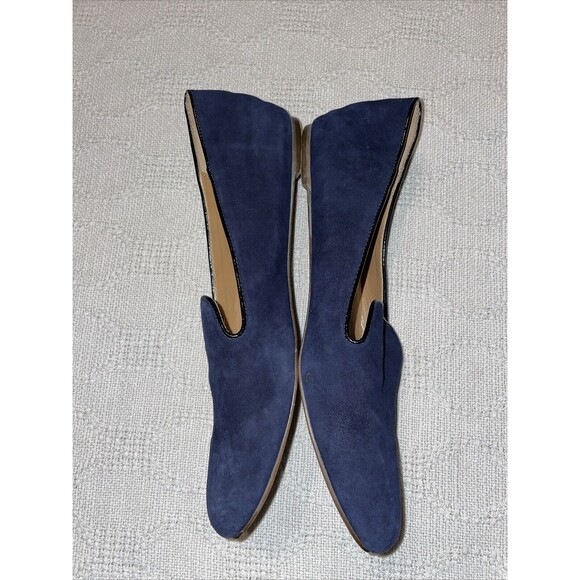 J. Crew Women’s Casual Flats Size 10 M Navy Blue Suede Going Out Party - Picture 5 of 12
